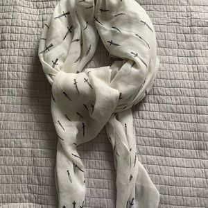 rag & bone scarf dagger print